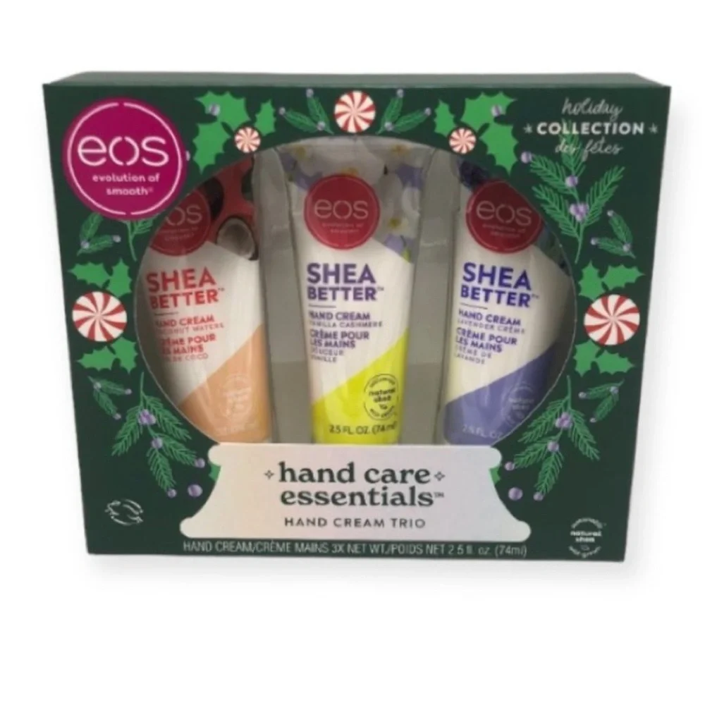 🆕 EOS Hand Care Essentials, Hand Cream Trio Coconut, Vanilla Cashmere & Lavender